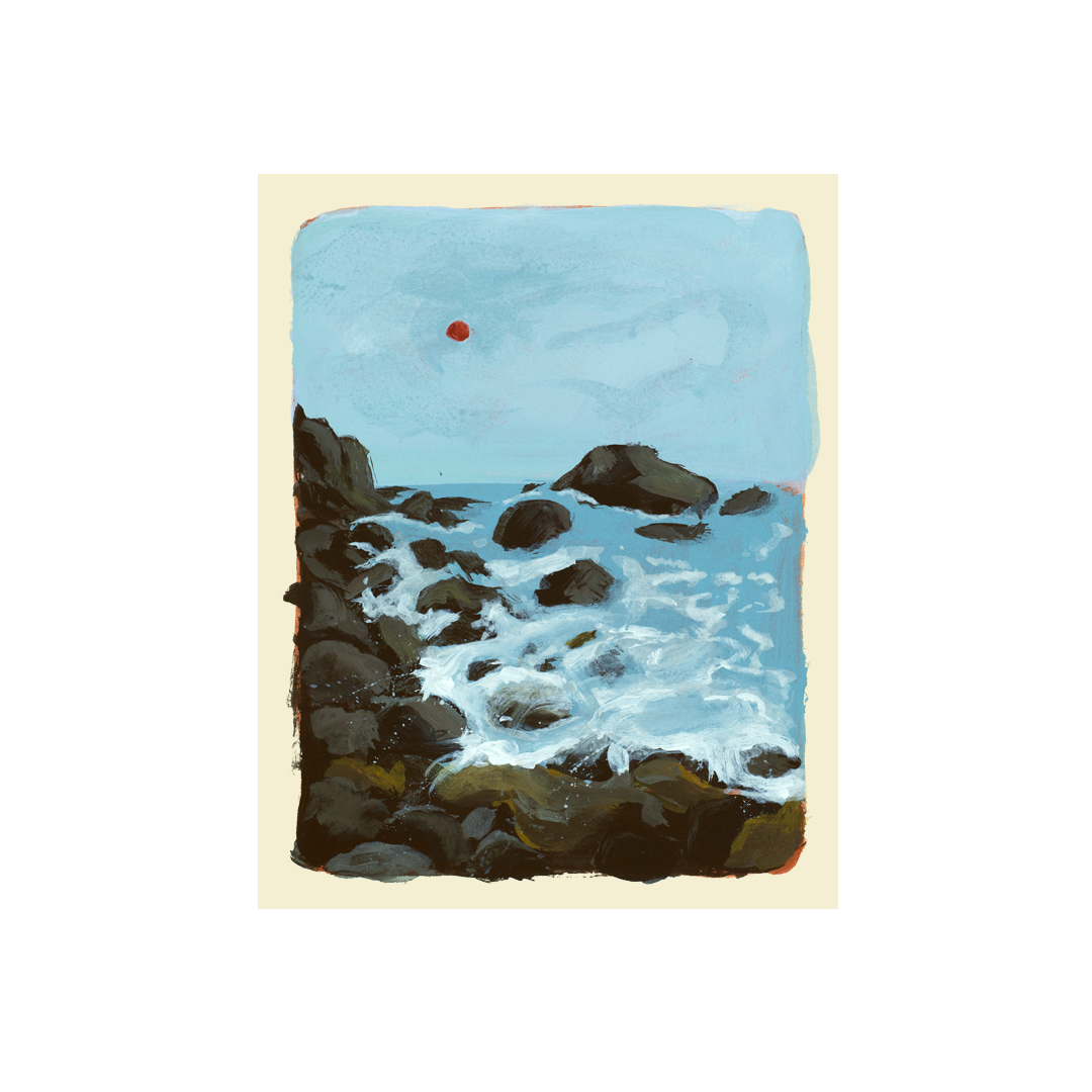 'By the Rocks' Print
